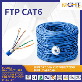 Factory Direct Cat6 FTP Ethernet Cable CCA/BC/OFC Indoor Foil Shield LAN Cable for Installation