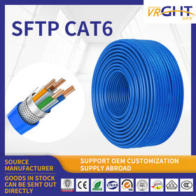 OEM Cat6 SFTP CCA LAN Cable PVC Jacket Indoor High EMI Protection Ethernet Cable Factory Direct