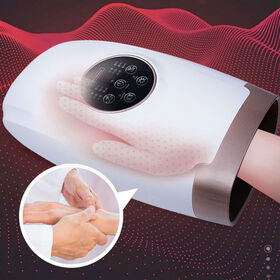 Machine de Massage des Mains à Airbag 360°, Points d'Acupression et Chaleur - Massage Shiatsu Électrique Sans Fil