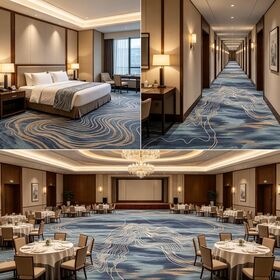 Premium Modern Floral Design Broadloom Carpet for Luxury Villa Living Room and Bedroom