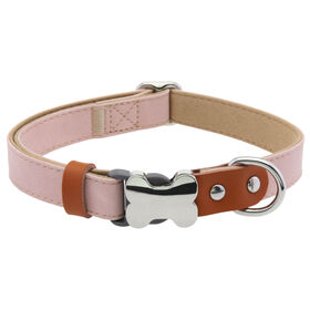 Soft PU Cat Collar with Metal Buckle Laserd Names Dog Collar Leash Set Outdoor Dog Walking CollaPet Supply for Dog and Cat
