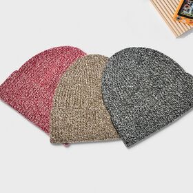 Winter Warm Knit Hat with Brim Thick Stretch Beanie Cap with different colors Beanie Hat