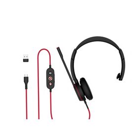 Headset Stereo Kabel untuk Pusat Panggilan, Konektivitas USB, Mikrofon Peredam Bising, Suara HD, Sertifikasi BSCI Terintegrasi, Plastik Tahan Lama
