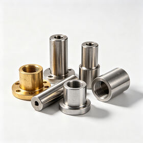Custom Fabrication CNC Machining Service Precision Brass Colored Aluminum Milky White Plastic Industrial Parts