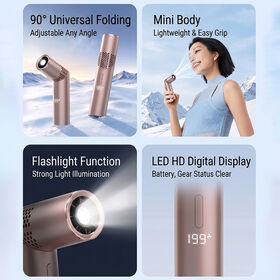 Goods 199-Level Foldable Handheld Fan, 15m/s Turbo Speed & 13-Hour Battery Adjustable Handheld Fan hot
