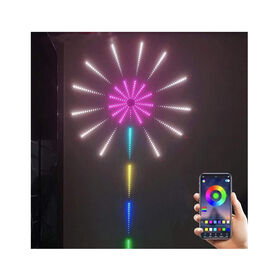 Lampu Strip LED kembang api DIY tahan air sinkronisasi musik