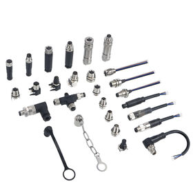 Konektor M8 Aviation Socket Baut Tahan Air IP67 Metal Panel Mount
