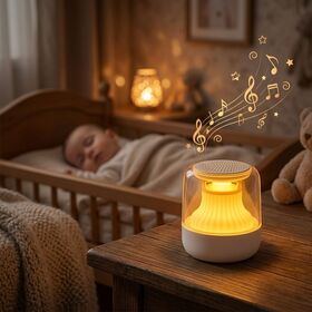 Mesin Speaker Travel Bising Putih 7 Warna Lampu Malam