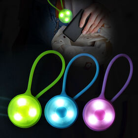 Lampu ransel keselamatan malam, lampu ransel silikon Mini 3LED serbaguna