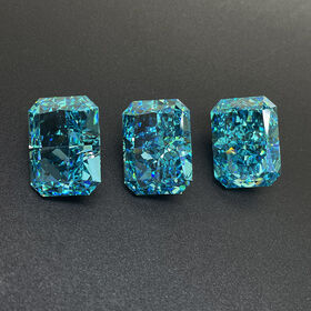 Corte de hielo cielo azul crudo cúbico Zircon Gemstone
