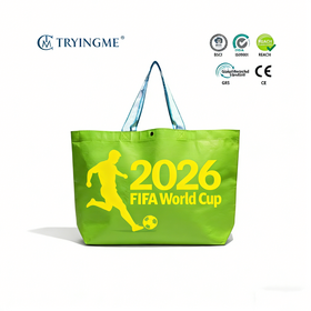 2026 World Cup Promotional Tote Beach Bopp pp Woven Bag