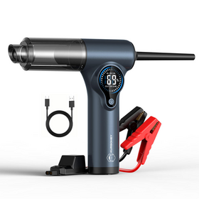 12V tragbarer Notfall-Autostarter mit Staubsauger