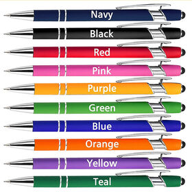 Weiches Gummi-Touchscreen benutzer definiertes Logo Aluminium-Stylus-Kugelschreiber