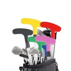 Rechtshändige Golfschläger-Putter aus Edelstahl mit mehrfarbigem Griff