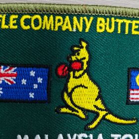 Patch Bordir Kualitas Premium, Potongan Panas Berkelanjutan atau Tepi, Bersertifikat OEKO-TEX, Detail Kecil, Kanguru, Senapan, Souvenir