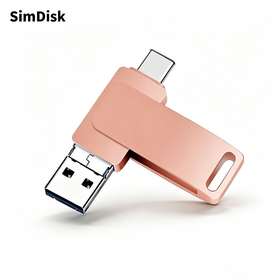SimDisk Ultimate 3-in-1 OTG USB Flash Drive Kecepatan Tinggi Portabel U Disk Adapter untuk Ponsel Tipe-C, Tablet, PC, Laptop Transfer Data