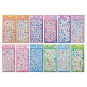 Custom 3D Epoxy Resin Stickers Relief Cartoon Vinyl Material Eco-friendly for DIY Crafting Journal Decoration Promotional Gifts