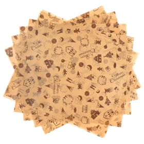 Nouveau Design Coloré Artisanat Jetable Papier Wrap Logo Personnalisé Papier Cire pour Sandwich et Pain Enduit pour les Populaires D'emballage Alimentaire