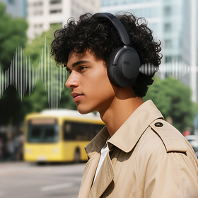 Headphone Nirkabel Peredam Bising Mengesankan 56dB, Dual Driver 13mm+40mm, 7 Mikrofon, Waktu Putar 102 Jam, Bluetooth 6.0, Audio Hi-Res