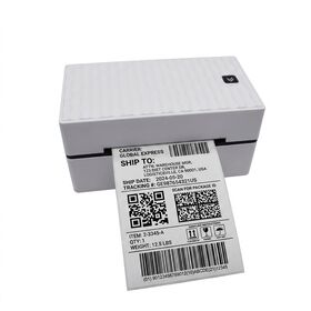 4x6 Imprimante d'autocollant d'étiquette d'expédition thermique pour les petites entreprises 110mm Imprimante sans fil Bluetooth en option Porte-rouleau de papier