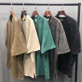 En gros Été Nouveau Poids Lourd 100% Coton Lâche Vintage t-shirt Personnalisé Hommes Vintage Surdimensionné Tshirt