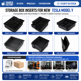 Center Console Storage Box Inserts Organizer Set for Tesla Model Y Juniper, Model YL and Model 3 Highland Interior Accessories