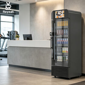 AI Smart Fridge Vending Machine Combo Refrigeração Refrigerado Vending Machine para Alimentos Frescos Lanche e Bebidas com AI Camera