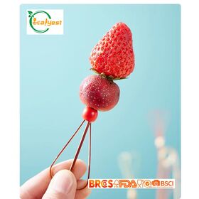 100% Biodegradable FSC Bamboo Heart Shape Cocktail Picks Food Grade Durable Skewers for Wedding Party Catering
