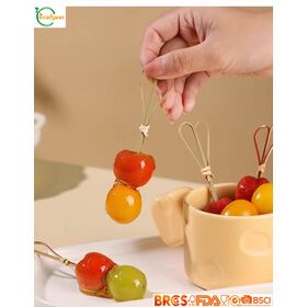 FSC Biodegradable Bamboo Heart Cocktail Skewers Food Grade Wedding Party Picks