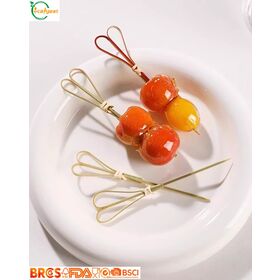 Durable FSC Certified Bamboo Heart Cocktail Skewers 100% Biodegradable Food Picks for Wedding Catering