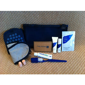 Custom factory samples airline amenities kit travel kit for airline travel gift set kit travel kit airline bag cosmetic brush kit