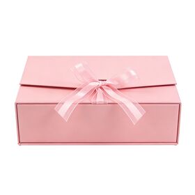 Kotak Hadiah Kaku Mewah Besar Magnetik Dapat Digunakan Kembali Kustom dengan Pita dan Laminasi Matte untuk Acara Pemberian Hadiah Romantis dan Meriah