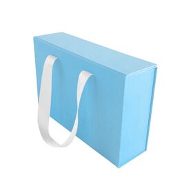 En gros logo Personnalisé Pliant De Luxe Rigide Emballage De Produit Grande Fermeture Magnétique Boîte Cadeau avec Poignée pour Robe