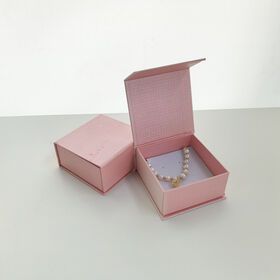 Creative Logo Personnalisé Emballage De Bijoux Boucle D'oreille Collier Bracelet De Luxe En Carton Magnétique Boîte À Bijoux