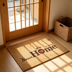 PVC Fake Coir Mat Washable Non Slip Front Door Mat Custom Size Availabl