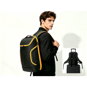 Ransel Oxford Poliester Tahan Air 15,6 Inci, Tas Bahu Ganda Anti-Guncangan untuk Perjalanan Bisnis, Anti-Selip, Biru