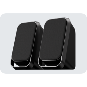 USB Powered 2.0 Desktop Speakers with Fabric Cover for PC Laptop