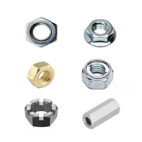 Surtido de tuercas hexagonales de latón de acero inoxidable para trabajo pesado OEM Métricas UNC Brida de bloqueo Tuerca de tapa Industrial Sujetador resistente a la corrosión