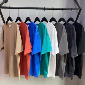 Chine Vente en Gros Classique 100% Coton Col Rond T-Shirt Imprimé 3D Puff Blanc Uni Grande Taille T-Shirts Imprimés Mousse pour Hommes