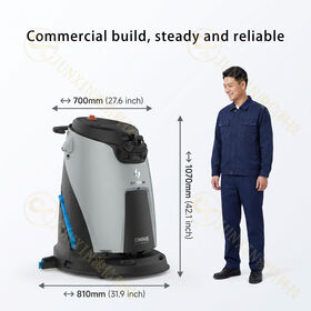 Commercial Autonomous Cleaning Robot 3D LIDAR 15000Pa Suction Wide Scrubber Mopping Machine