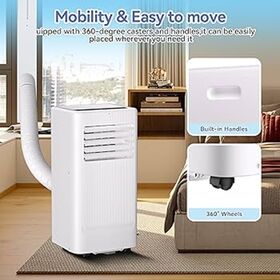 Pendingin udara portabel Pinguino/Beko, Dehumidifier pemanas pendingin BTU 8001-10000 dengan Remote kontrol untuk ruangan hingga 298 Sq