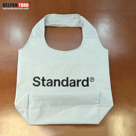 Japan STANDARD Foldable Canvas Lunch Bag Round Handle Cooling Tote Bag Washable Insulated Lunch Cooler Bag , #DLF-CLBG2617
