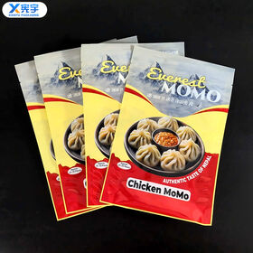 Custom Printed Food Grade Freezing Vacuum Bag 3 Side Seal Packaging Mylar Bag For Meat Products Steamed Bun Bacon Sausage Sandwich