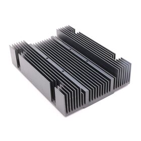 Pendinggapan Aluminium Ekstrusi Persegi Panjang untuk Operasi 200°C, Anodized Hitam untuk Elektronik Daya Tinggi