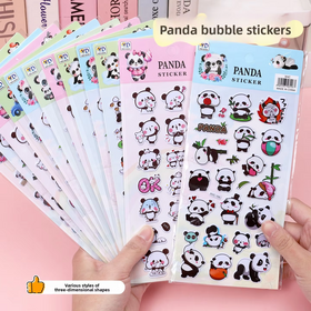 Custom 3D Puffy Stickers Cute Cartoon Bubble Decorative Removable Waterproof Eco-Friendly for Home Decoration DIY Journal Planner