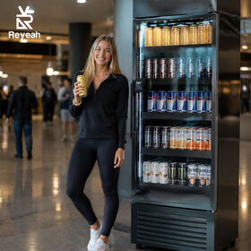 AI Smart Vending Machine Big Capacity Smart Open Door Cooler Adjustable Temperature Control Touchscreen 1-Year Warranty