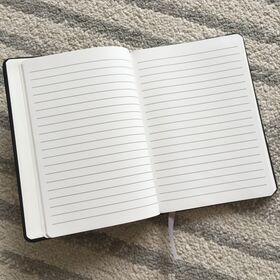 Stone Paper Lined Notebook A5, Vegan Leather Hardcover Journal 160 Pages, Waterproof Notepad for Executive Office Travel