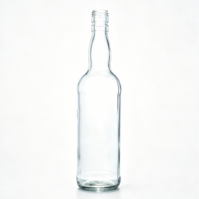 700ml Waisted Neck Straight Body Clear Glass Whiskey Bottle for Whiskey, Vodka, Fruit Spirits