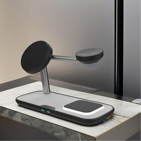 Wholesale customizable home desktop mobile phone electric portable fast charging 15w 3 in 1 magnetic wireless charger stand