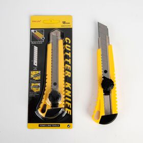Large Size Utility Knife, Replaceable Blade Paper Cutter, Plastic Office Supply